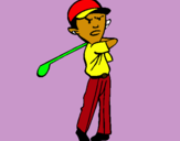 Dibuix Jugador de golf pintat per gregorio