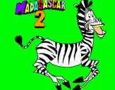 Dibuix Madagascar 2 Marty pintat per BFB
