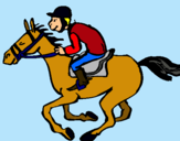 Dibuix Carrera de cavalls  pintat per sandra m. y. 