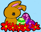 Dibuix Conillet de Pasqua pintat per chelsy