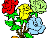 Dibuix Ram de roses pintat per LAIA FRANCH