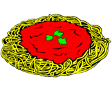 Dibuix Espaguetis amb formatge pintat per anna oliva