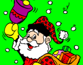 Dibuix Santa Claus i la seva campana  pintat per gemma