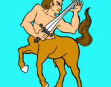 Dibuix Centaure pintat per sergi prat merin