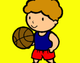 Dibuix Jugador de bàsquet pintat per martí mares,2nA