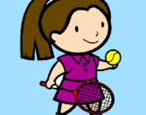 Dibuix Noia tennista pintat per eva