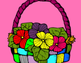 Dibuix Cistell amb flors 6 pintat per jan exposito romero