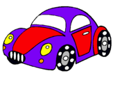 Dibuix Cotxe de joguina  pintat per snoopy