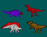 Dibuix Dinosauris de terra pintat per LAIA