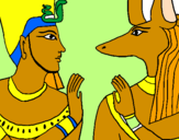 Dibuix Ramsès i Anubis pintat per COTE