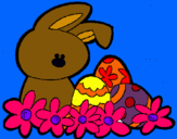 Dibuix Conillet de Pasqua pintat per sonia