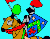 Dibuix Cavaller a cavall pintat per ADAMITO