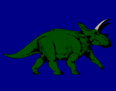 Dibuix Triceratops pintat per marçal