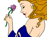 Dibuix Princesa amb una rosa pintat per juliverta
