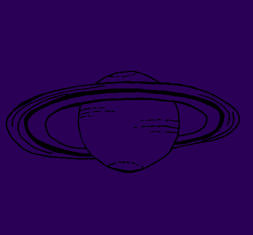 Dibuix Saturn pintat per cimnaiac