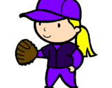 Dibuix Jugadora de beisbol  pintat per joana