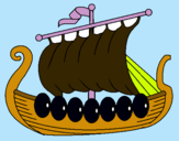 Dibuix Vaixell víking  pintat per alllbbbert