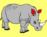 Dibuix Rinoceront pintat per Tania