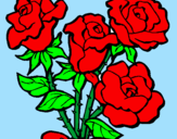 Dibuix Ram de roses pintat per andrea heredia