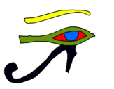 Dibuix Ull Horus pintat per gaT