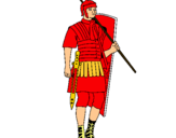 Dibuix Soldat romà  pintat per JÚLIA