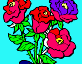 Dibuix Ram de roses pintat per ABRIL