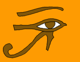 Dibuix Ull Horus pintat per miquel duran