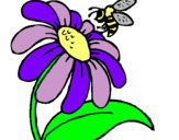 Dibuix Margarida amb abella pintat per montserrat martinez lopez