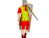 Dibuix Soldat romà  pintat per EDUARD O