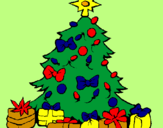 Dibuix Arbre de Nadal pintat per anna