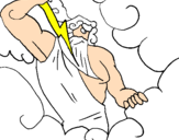 Dibuix Déu Zeus pintat per laura de la rosa herna