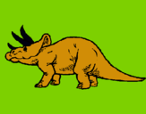Dibuix Triceratops pintat per carles