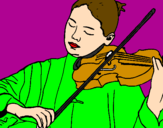 Dibuix Violinista  pintat per berta camprubi