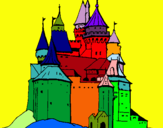 Dibuix Castell medieval pintat per lucas