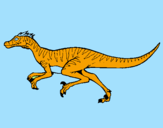 Dibuix Velociraptor  pintat per marc