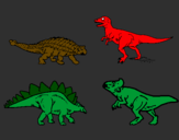 Dibuix Dinosauris de terra pintat per LALO