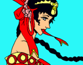 Dibuix Princesa xinesa pintat per marta