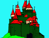 Dibuix Castell medieval pintat per enric beltran puig