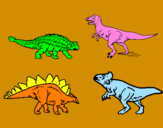 Dibuix Dinosauris de terra pintat per GUILLEM J. B.