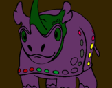 Dibuix Rinoceront  pintat per TUOL