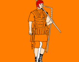 Dibuix Soldat romà  pintat per GUARDAR