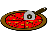 Dibuix Pizza pintat per elisabet
