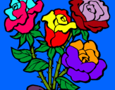 Dibuix Ram de roses pintat per carleteta