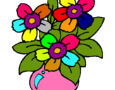 Dibuix Gerro de flors pintat per pili