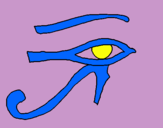 Dibuix Ull Horus pintat per nil   llopart     sans