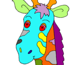 Dibuix Cara de girafa pintat per adrianamascaró