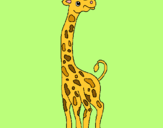 Dibuix Girafa pintat per lila