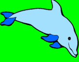 Dibuix Dofí content pintat per montse