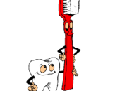 Dibuix Queixal i raspall de dents pintat per judith