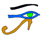 Dibuix Ull Horus pintat per Berta  Planas